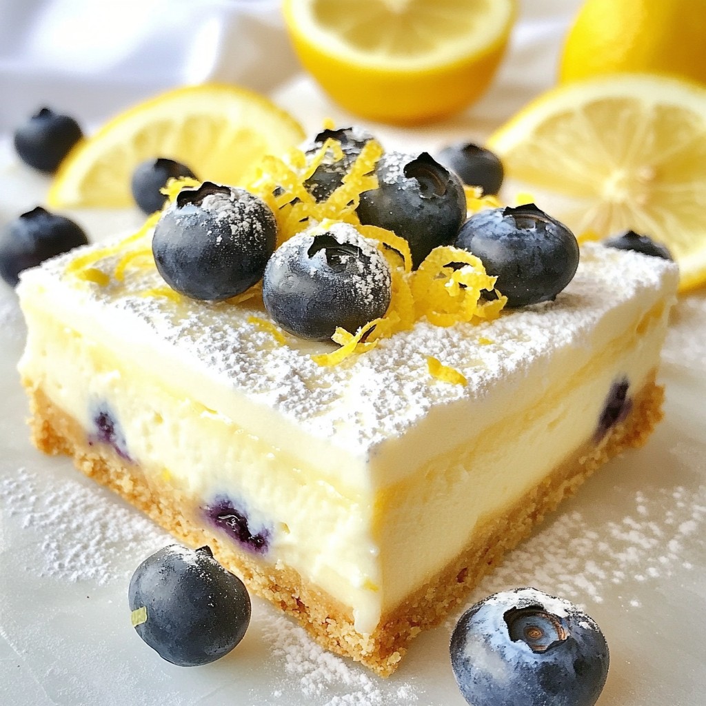 Lemon Blueberry Cheesecake Bars Delightful Summer Treat