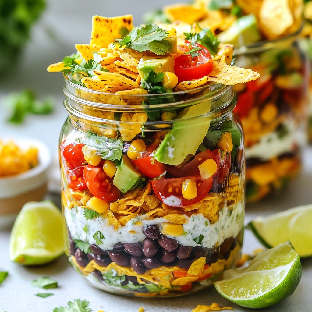 Vegetarian Taco Salad Jars Fresh and Flavorful Recipe