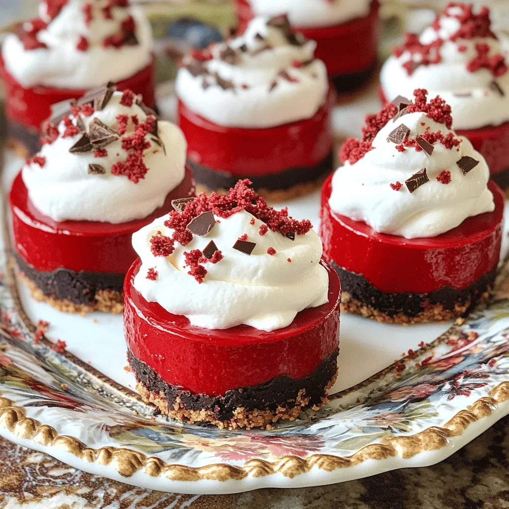 To create the perfect mini red velvet cheesecakes, you need the right red velvet cake ingredients. These ingredients work together to give you a rich, creamy, and delicious treat.